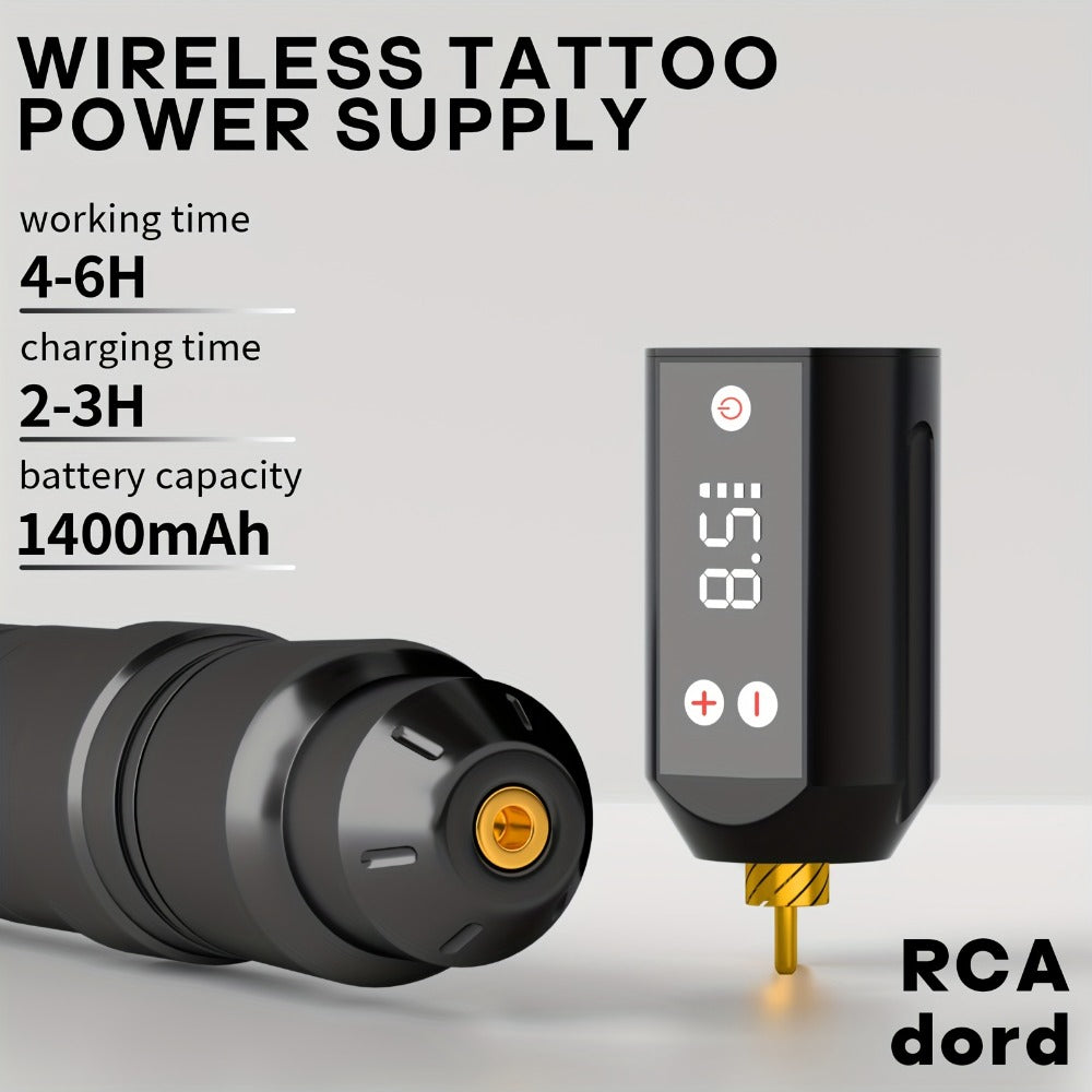 Tattoo Pen Kit Complete Beginner Set - Wireless Battery Tattoo Pen 1400mAh LCD Screen, 10pcs Cartridge Needles, 11 Color Inks, Power Supply, Coreless Motor Low Noise, Tattoo Gun Ki - product image 4