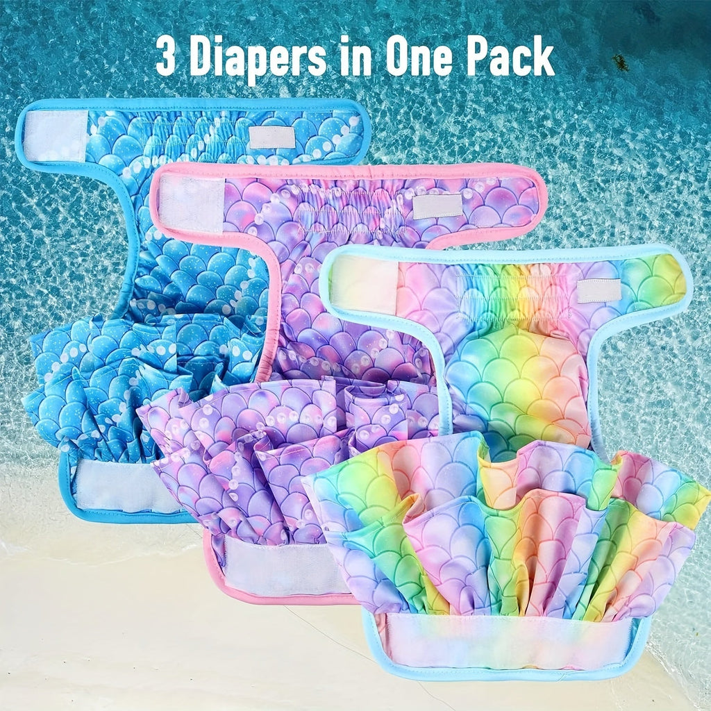 Dog Panties Diaper Skirt for Dogs in Heat, Period, Incontinence & Excitable Urination, Size S | Female Dog Diapers Reusable Washable 3-Pack - product image 5