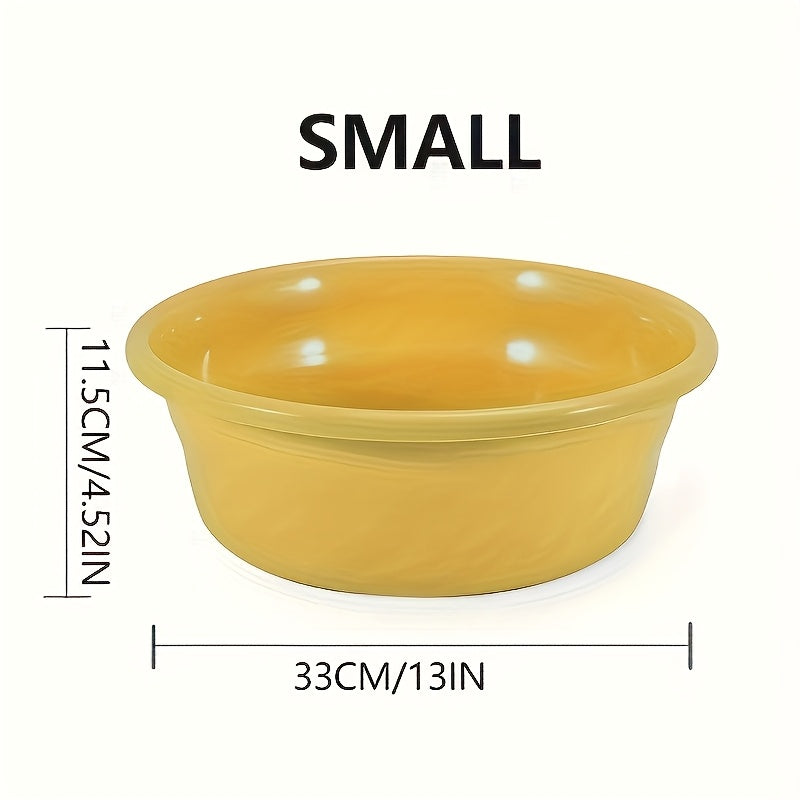 Plastic Wash Basin 12 Quart Stackable Round Tub | Portable Household Washing Bowl for Kitchen, Camping, Face Washing, Fruit & Vegetable Cleaning, Dish Washing & Bottle Rinsing, 4 Colors, Small to Oversized