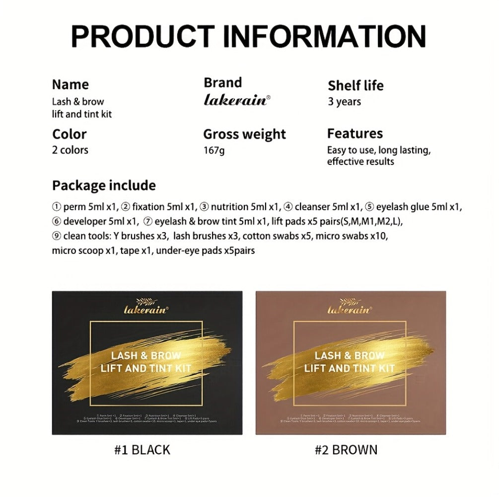 Lash Lift Kit & Brow Lamination Tint Set — 2-in-1 Eyelash Perm & Eyebrow Lamination with Black Brown Tint Dye, 4-6 Week Long-Lasting Results, DIY Home or Salon Use, Complete Beauty - product image 20