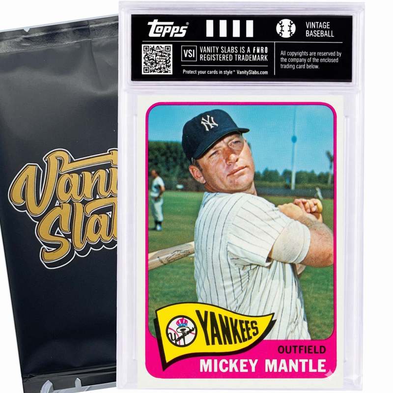 Vintage Baseball Card Mystery Slab 1965 Topps | 598-Card Set Chase | 1 Random Authentic Card Encased in Vanity Slab | Mickey Mantle, Willie Mays & Hall of - product image 2