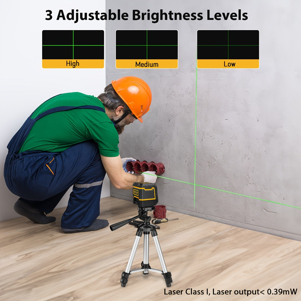 Green Laser Level Self-Leveling with Tripod – Horizontal & Vertical Cross Line Laser for Construction, Tiling, Home Renovation & Interior Decoration - product image 5