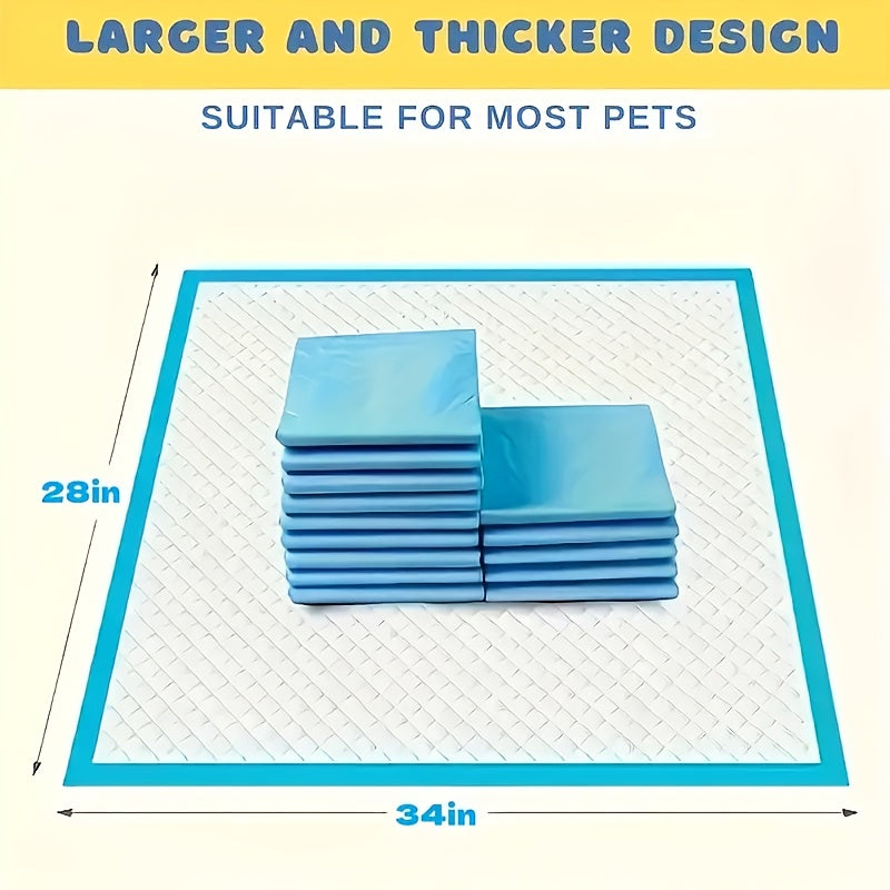 Tear-Resistant XXXL Dog Pee Pads 100-Count | Odor-Reducing | 6-Layer Thickened Super Absorbent Leak-Proof Pet Pads | Puppy & Large Dog Versions | Indoor - product image