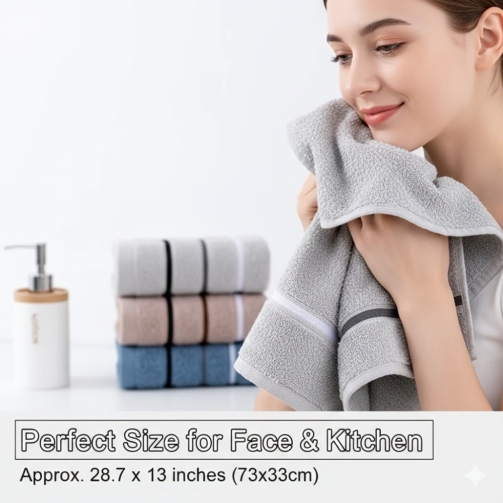 Washcloths 2 Pack Premium Soft Absorbent 102GSM Knit Fabric Face Towels Quick Dry Multipurpose Bath Washcloths for Body Face Kitchen Random Color Holiday Gift - product image 6