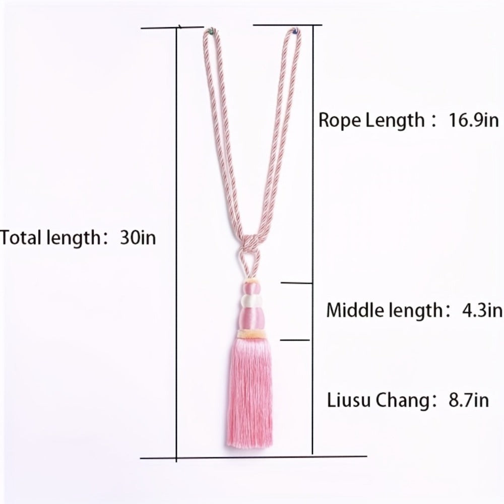 Curtain Tiebacks with Ball Tassels 4-Pack Silk Rope Curtain Ties Decorative Holdbacks for Window Dressing Home Decor - product image 17