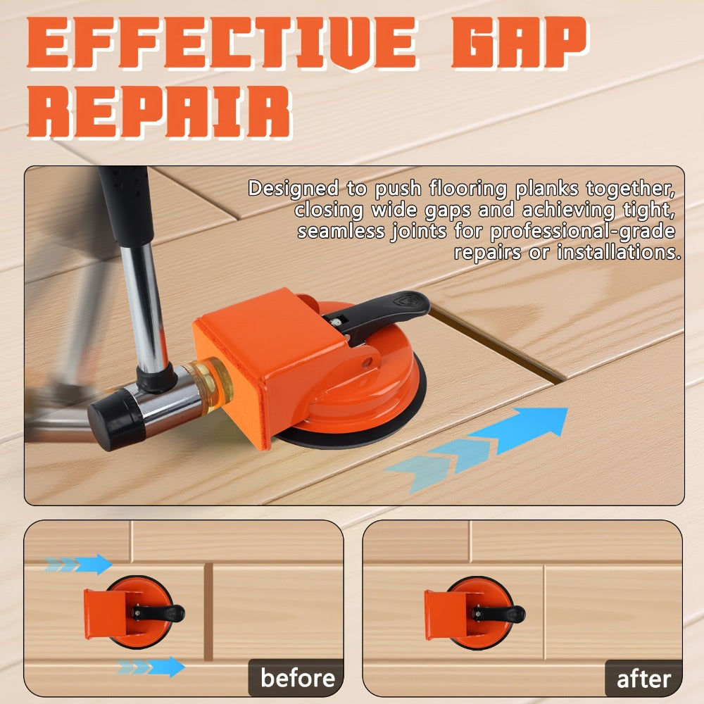 Floor Gap Fixer Tool with 4.84" Suction Cup, Laminate Floor Gap Repair Tool Kit for Vinyl Plank Hardwood Floors, Professional Plank Grabber with Metal Body & Felt Pad, Floor Instal - product image 6