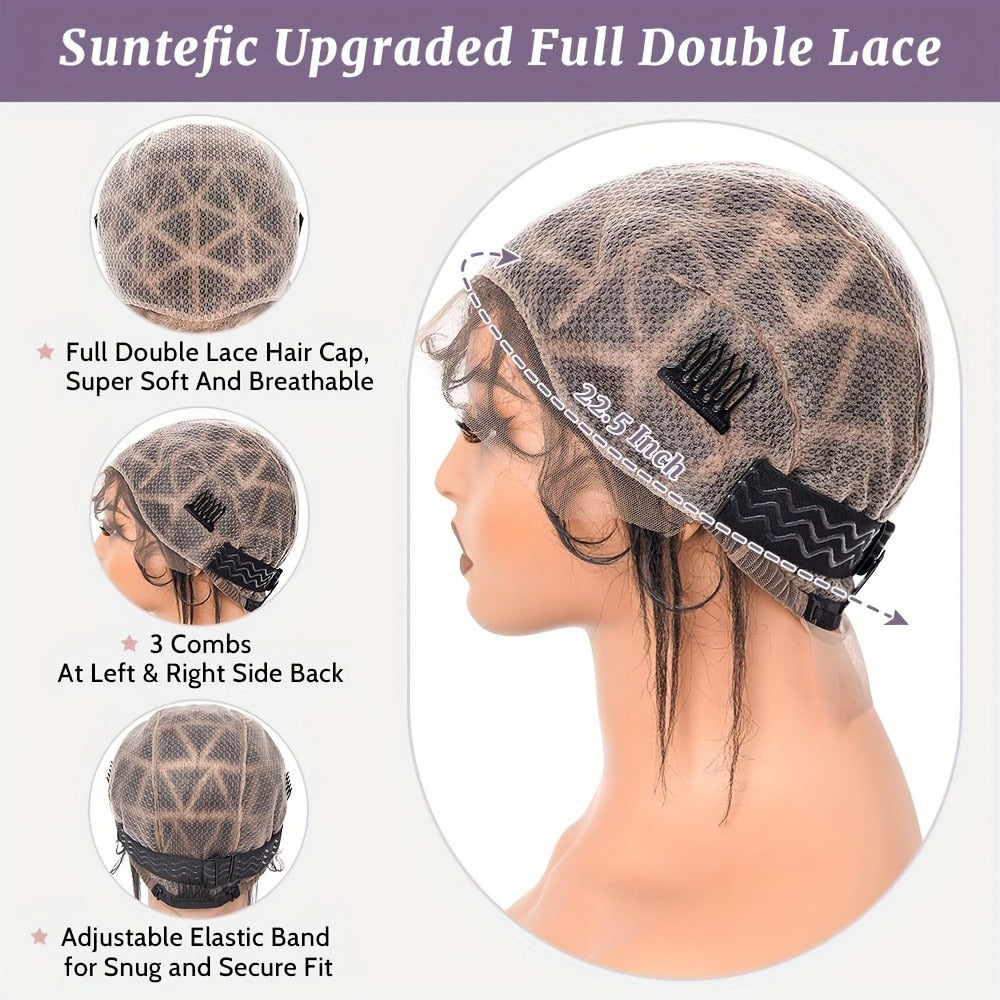 Braided Wig Cap Double Full Lace with Baby Hair Glueless Breathable Adjustable 22 Inch | 81-120 Sections Goddess Box Braid Faux Locs Passion Twist Crochet - product image 3