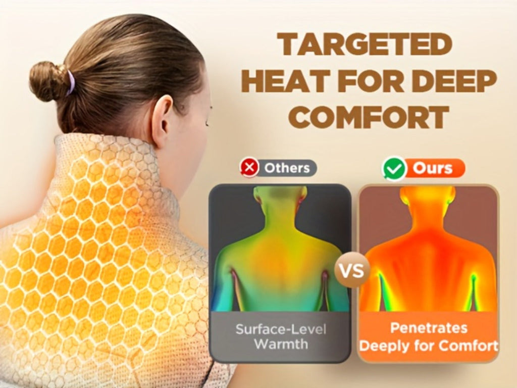 Heating Pad for Neck & Shoulders – 130W Graphene Weighted Electric Pad, 6 Heat Settings, 4 Timers, Auto Shut-Off, Machine Washable - product image 20