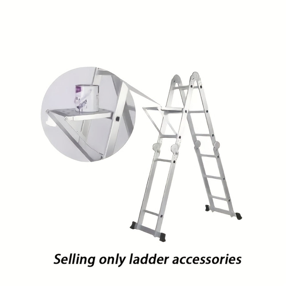 Ladder Platform Scaffold Board 400 lb Heavy Duty Non-Slip Work Tray Retractable Workstation Tool Tray Attachment for Extension Ladders Easy Install Silver - product image 6