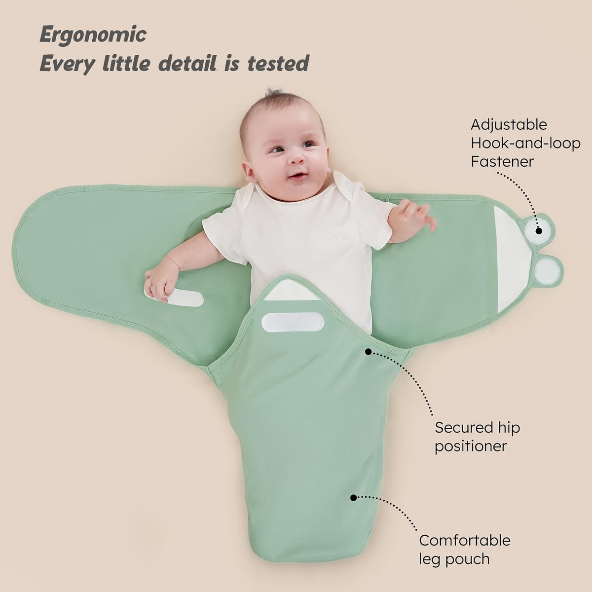 Newborn Blanket and Baby Hat, Suitable for 0-3 Months Old, The Design Mimics The Shape of The Womb and Is Available in Multiple Colors. A Must-Have for Newborns - product image 8