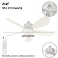 Ceiling Fan with Light and Remote Control | 5-Blade 20 Inch 3-Speed 3-Color Dimmable LED Fan Light | Timing Mute E26/E27 Screw-In Easy Install for Kitchen Living Room Bedroom - product image 10