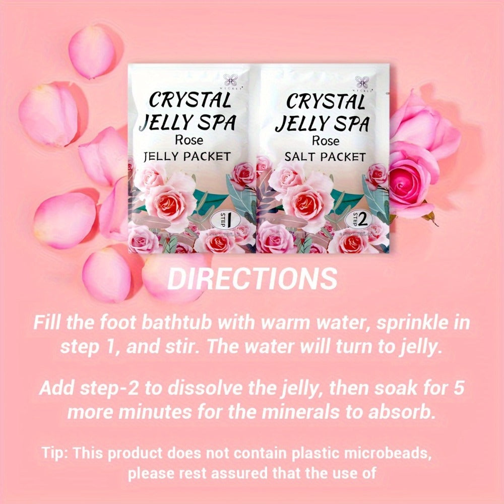 Foot Soak for Dry Cracked Feet Jelly Spa Bubble Bath Salt — Moisturizing Exfoliating Foot Care Treatment, Honey Lavender Lemon & Rose Scents, Relaxing At-Home Pedicure Spa Gift for - product image 4