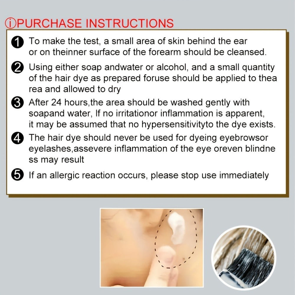 Gray Hair Coverage Shampoo 3-in-1 Natural Plant Formula – Long-Lasting Color, Deep Moisturizing, Gentle Non-Irritating Plant-Based Hair Dye Shampoo in Brown, Chestnut Brown & Black - product image 10