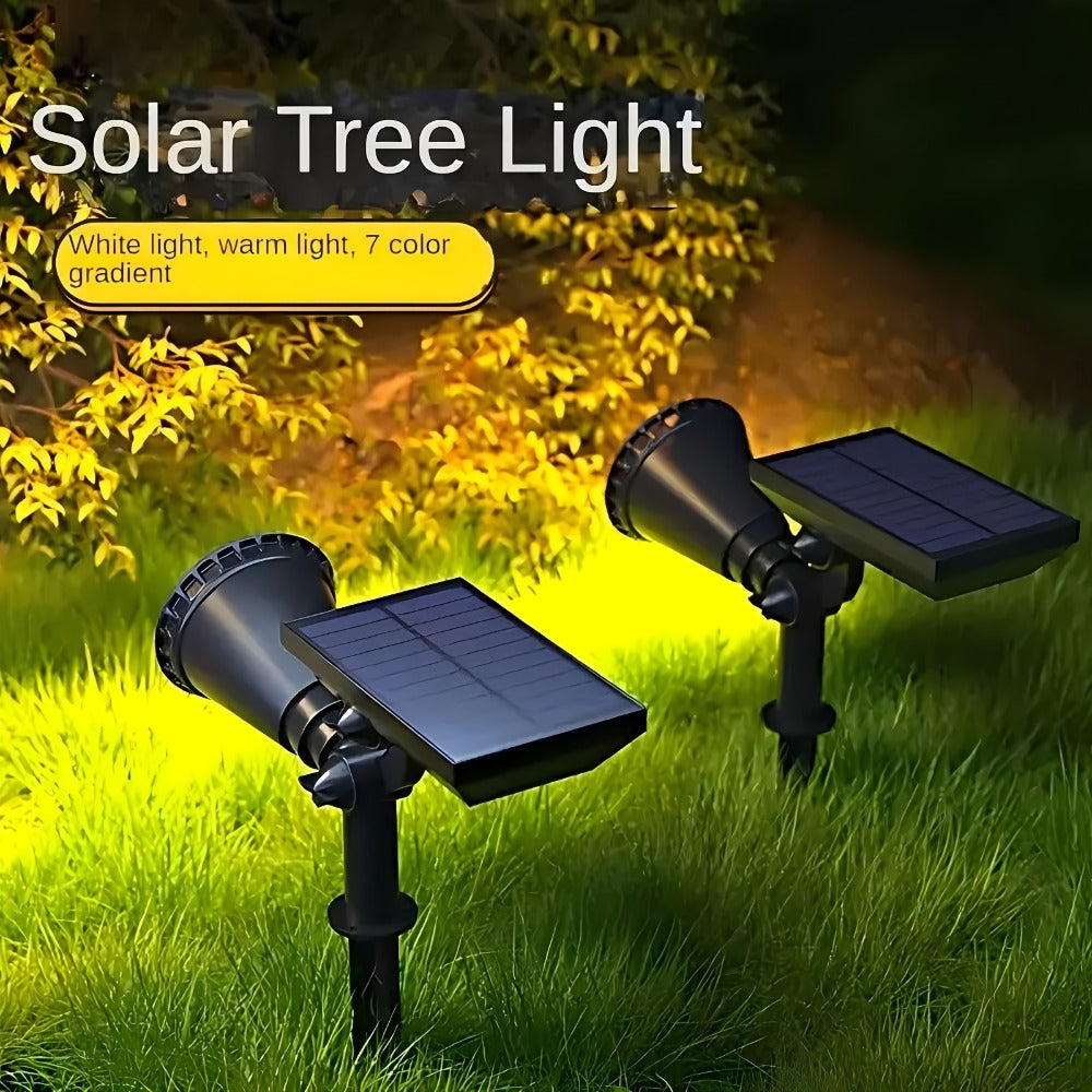 Solar Landscape Lights 2-in-1 Wall & Ground – Independent Adjustable Solar Panel Auto On/Off | 8 Color Modes Outdoor Solar Spotlight for Garden, Driveway, Sidewalk & Pool Area | IP - product image 16