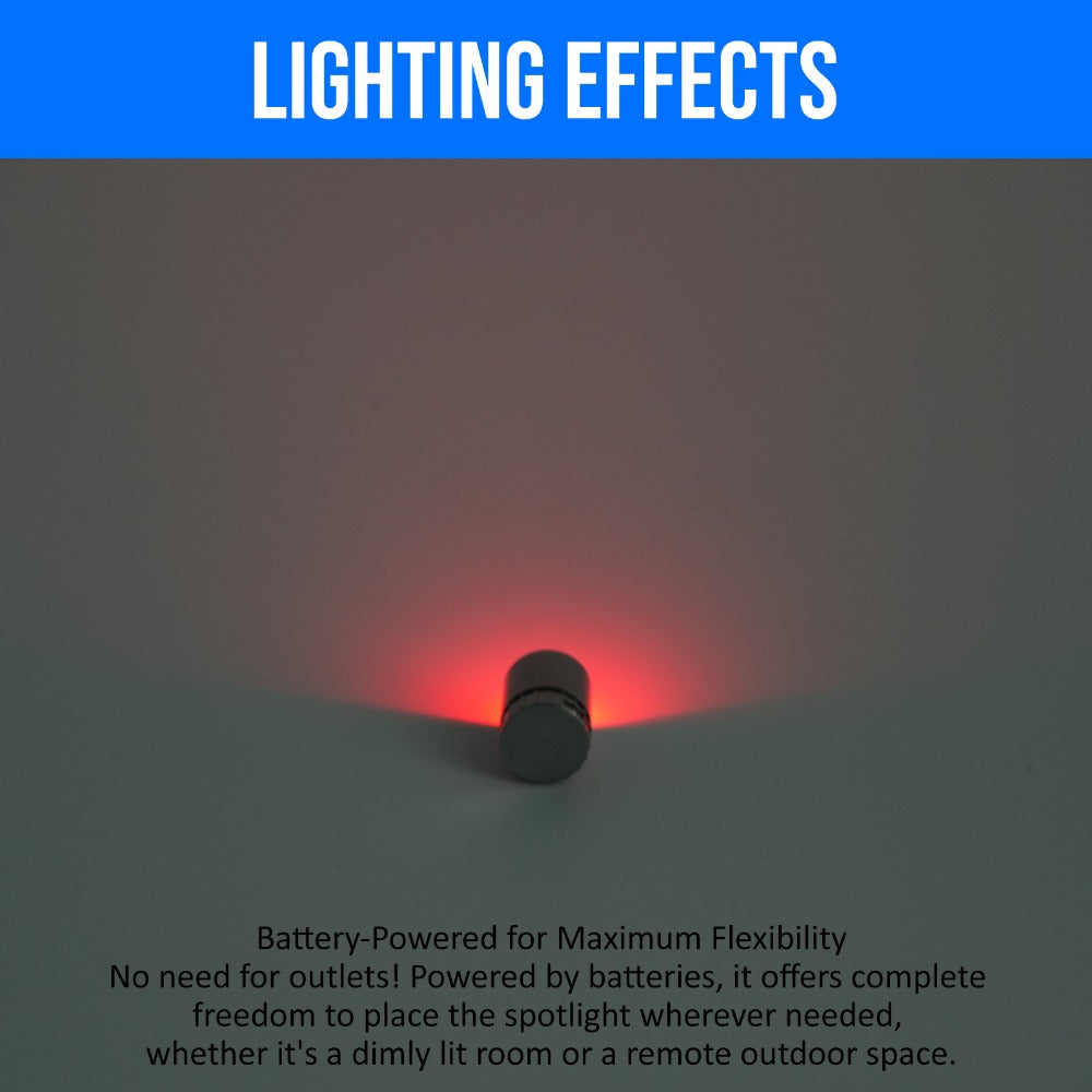 Mini Spotlight Battery Operated LED 20 Pack - Cordless Miniature Spot Lights for Artwork, Paintings, Jewelry, Display Cases, Handicrafts, Models & Puzzles (Green / Red / RGB / Blue - product image 5