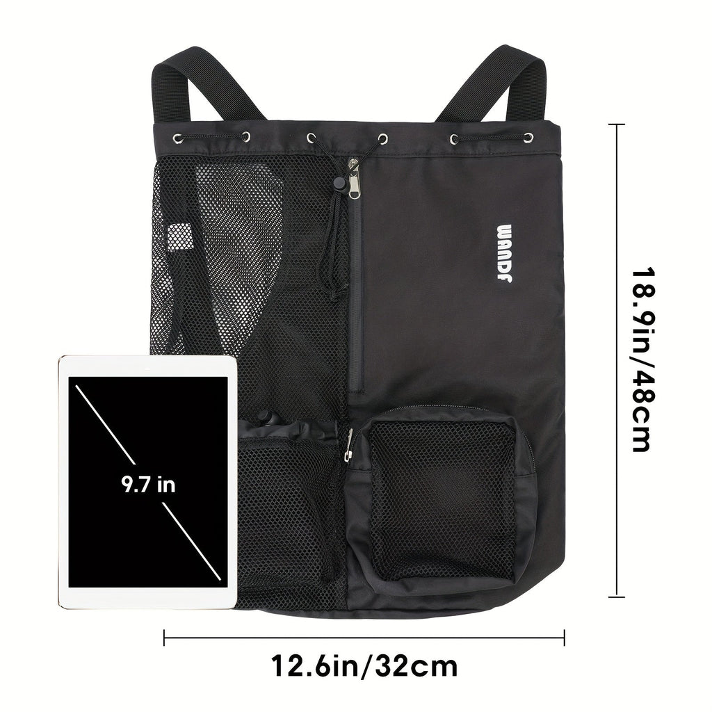 Quick-Dry Sports Backpack with Wet Pocket for Swimming, Gym & Beach, Lightweight Travel Bag for Women & Men, Adjustable Drawstring, 8 Colors – Mesh Drawstring Swim Bag