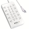 Surge Protector Power Strip with USB C Ports 22 AC Outlets 5 USB Ports - 6ft Flat Plug Extension Cord PD 20W Fast Charging 1875W 15A - Heavy Duty Wall Mount Under Desk Power Strip  - product image 9