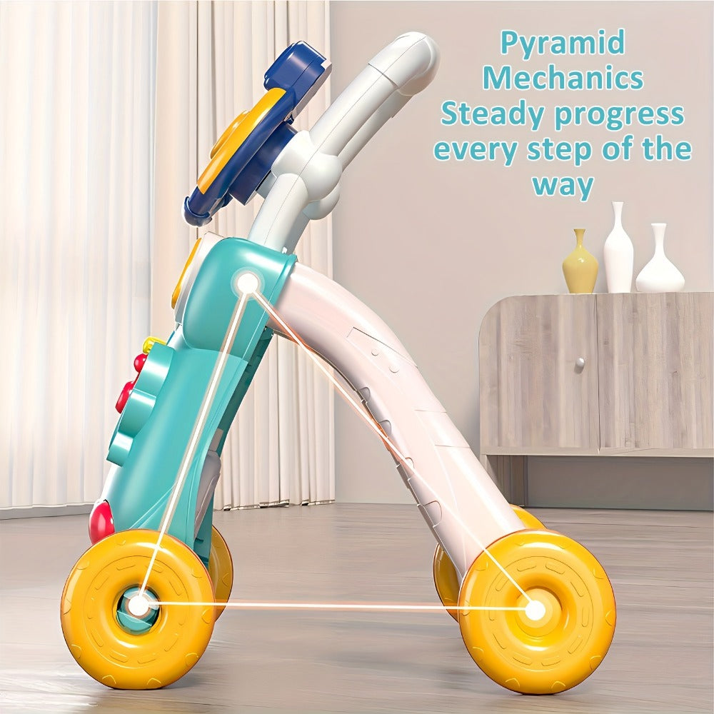 Musical Baby Walker Toy with Anti-Rollover Safety | Multi-Function Sit-to-Stand Activity Center for Early Walking Development, Interactive Learning Push Walker - product image 4