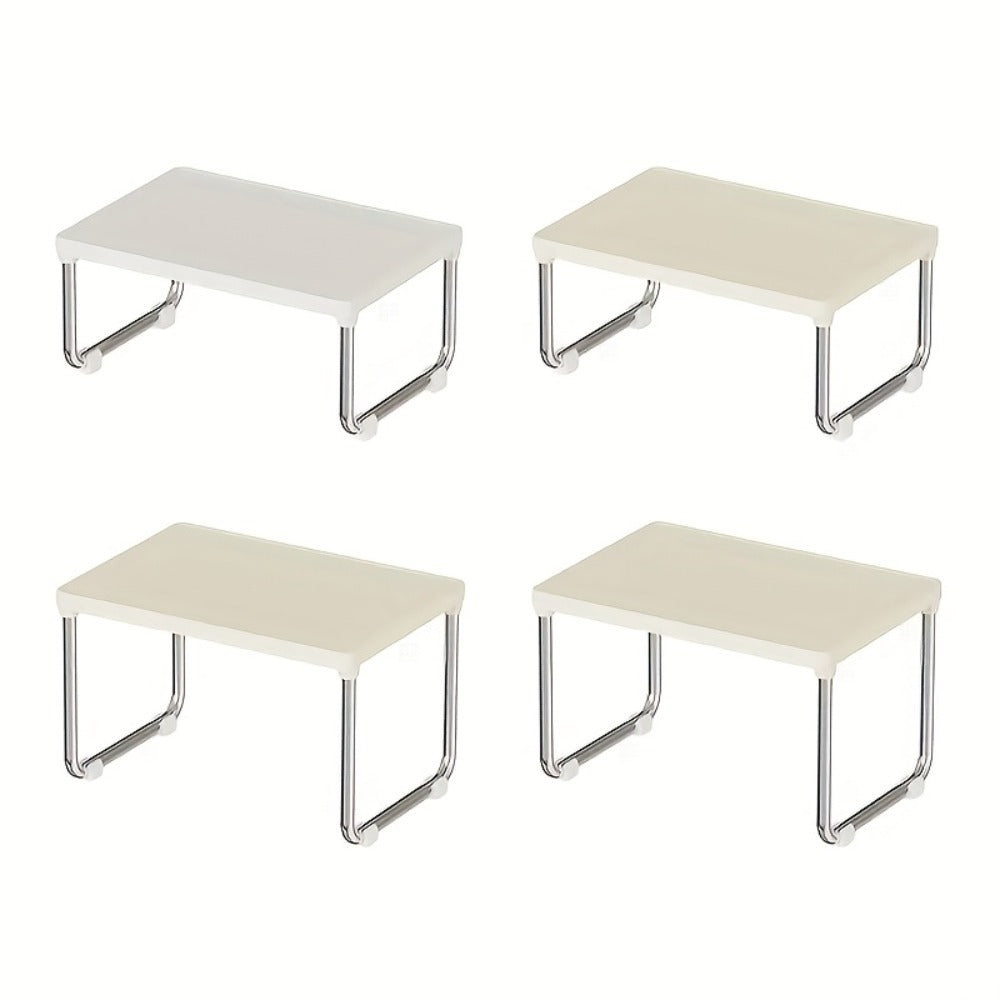 Desktop Storage Organizer Multi-Tier Expandable with Transparent Lid PP Stainless Steel Space-Saving Countertop Box for Kitchen Bathroom Cosmetics - product image 11