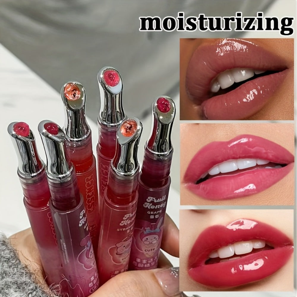 Tinted Lip Gloss Set 6pcs Plumping Vibrant Shine — Hydrating Non-Drying Glossy Lip Balm for All Seasons, Festival Party Makeup, Women & Teen Beauty Gift - product image 7