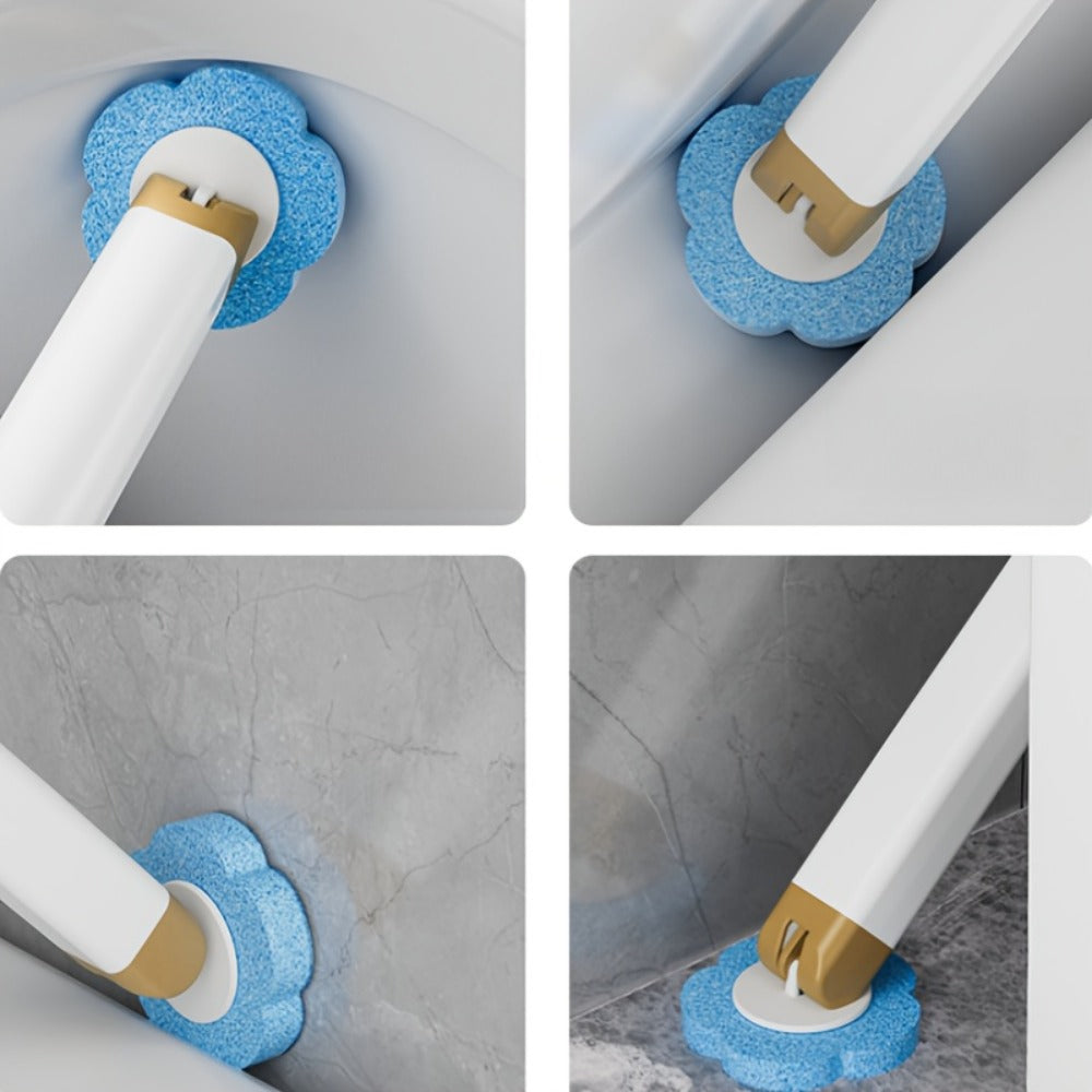 Wall-Mounted Toilet Brush Set with 8 Disposable Heads | No-Drill Easy Install, Long Handle Bathroom Cleaning Brush, Replaceable Brush Heads for Toilet Bowl, Home & Commercial Use,  - product image 13