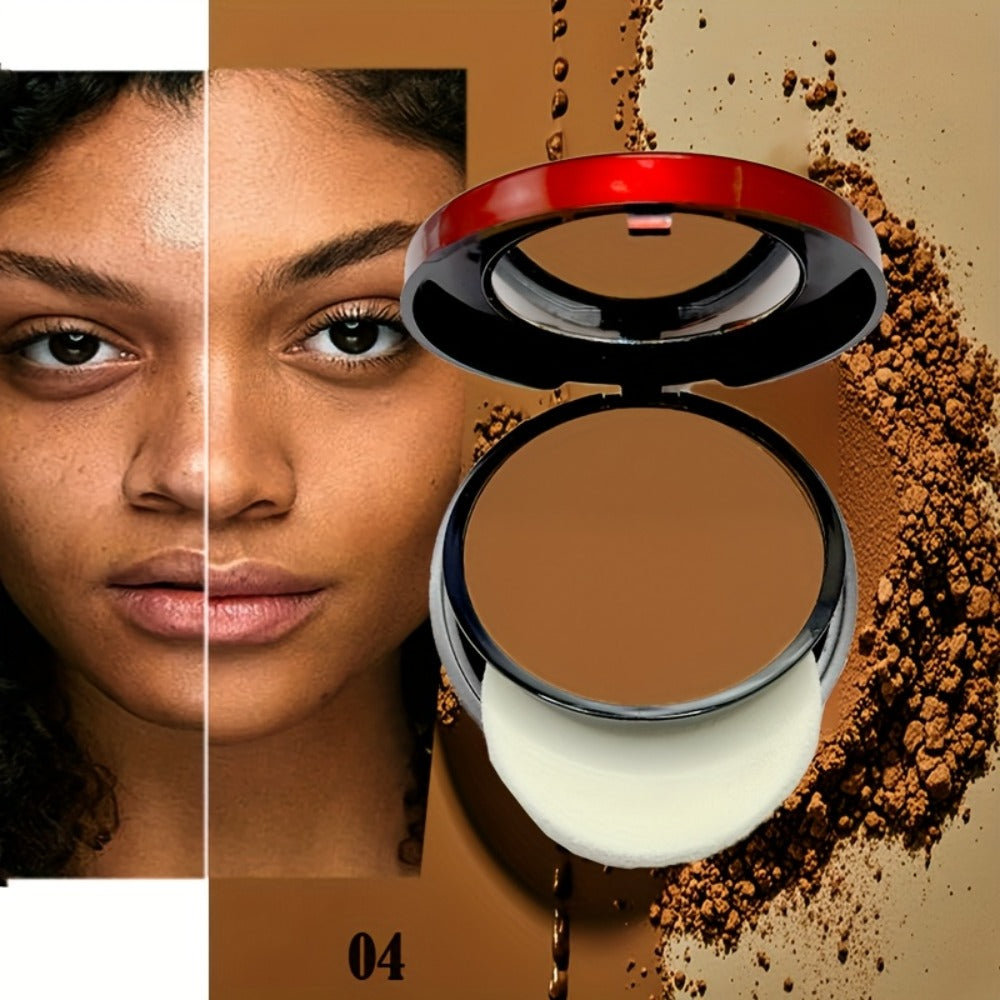 Pressed Powder Foundation Contour Matte Ful1l Coverage Oil Control Waterproof | 6 Shades Light to Dark | Blending Puff Included | 1-Pack & 2-Pack Duo Set Available - product image 31