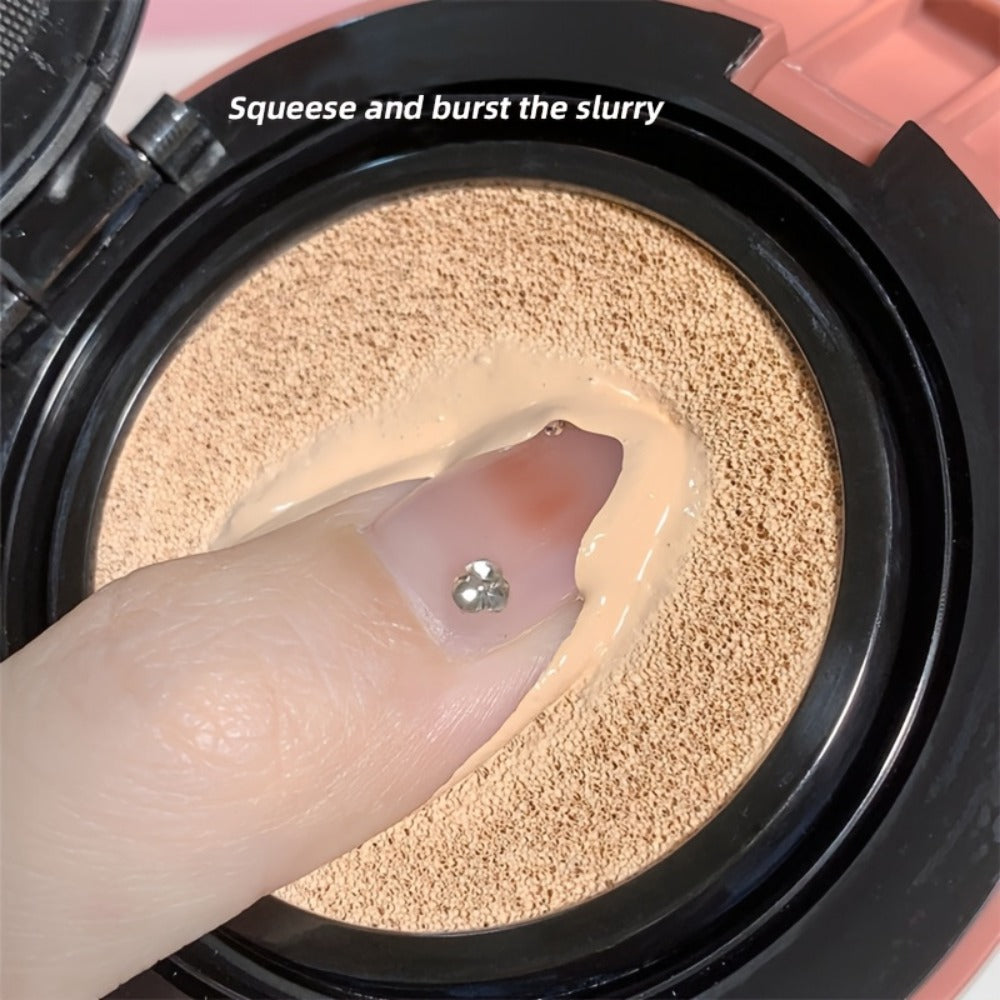 Oil Control Cushion BB Foundation with Replacement Core – Waterproof Sweatproof Invisible Pore Coverage, Moisturizing Lightweight Buildable Natural Finish for All Skin Types, Ivory - product image