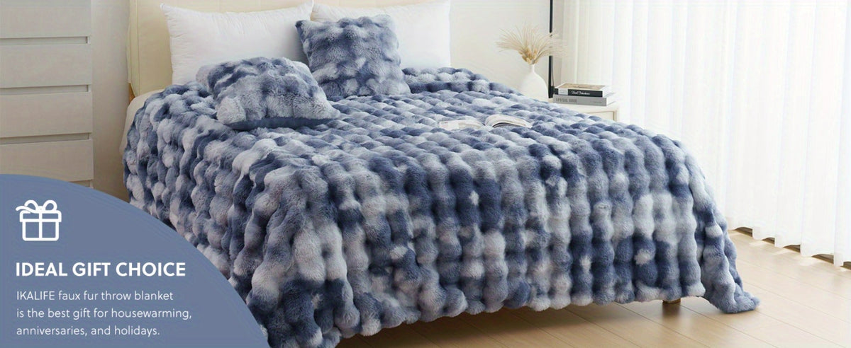 Faux Rabbit Fur Throw Blanket – Ultra-Soft Plush Fleece for Bed, Couch, Sofa & Travel, All Season, 11 Colors, Throw to King Size - product image 31