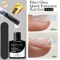 Nail Extension Builder Gel 3pcs - Fiberglass Construction Gel for Broken Nail Repair & Nail Extension, Clear UV LED Soak-Off Fiber Glass Gel Varnish, DIY Salon Nail Kit - product image 21