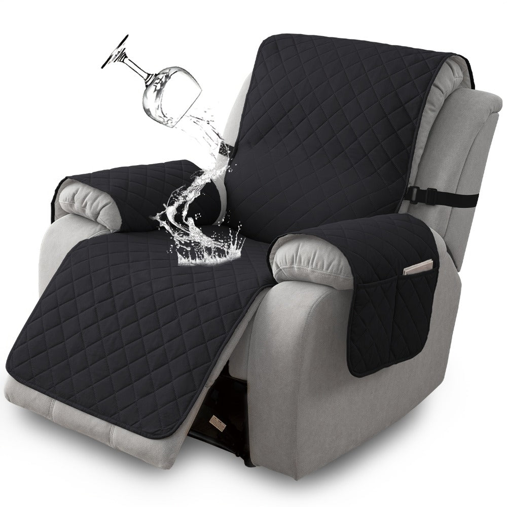 Chenille Knit Recliner Chair Cover Non-Slip Elastic Straps Drawstring Closure Pet Furniture Protector for Large Recliner 8 Colors - product image 5