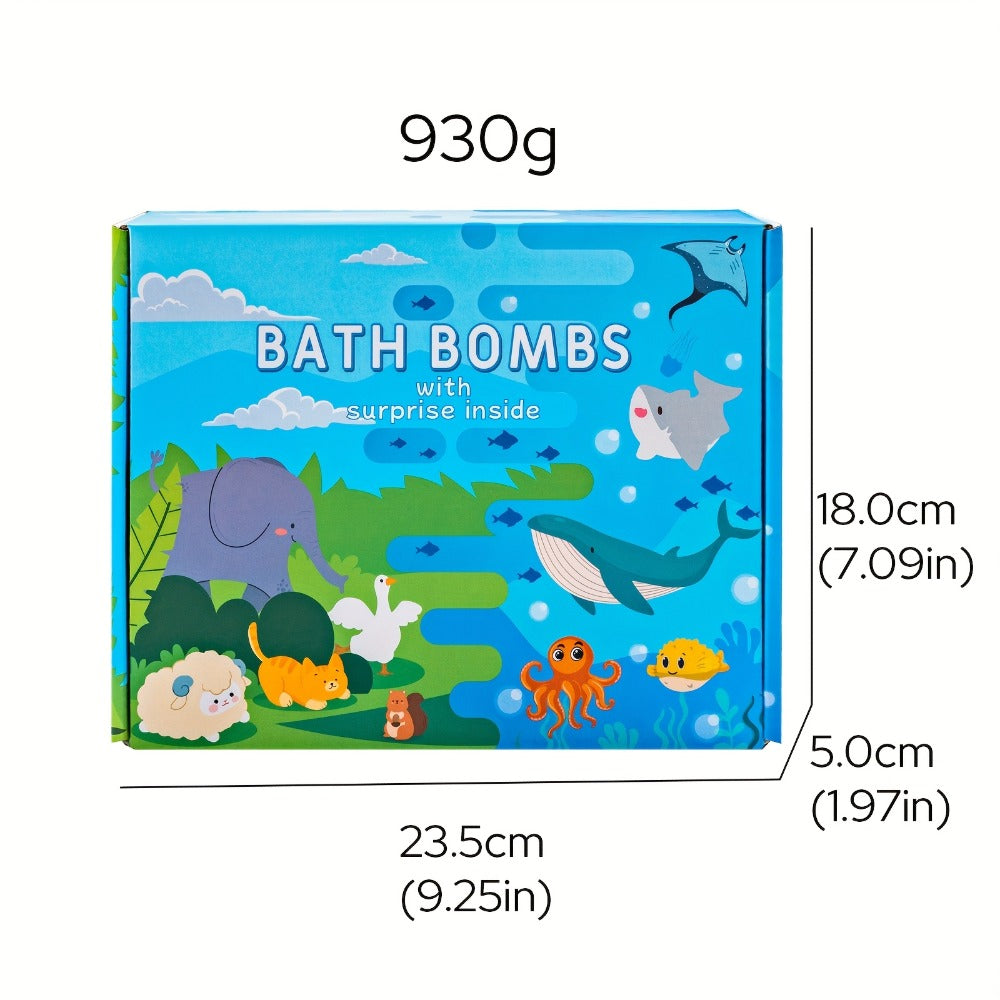Kids Bath Bombs with Surprise Inside 20 Pack - Fizzy Bath Balls with Hidden Toy for Boys Girls Toddlers, Animal & Ocean Theme, Lavender Scent, Fun Educational Birthday Christmas Ea - product image 4