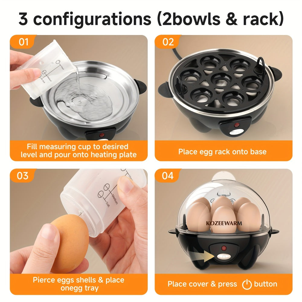 Electric Egg Boiler & Cooker with Auto Shut-Off – Single & Double Layer, Multi-Function for Hard Boiled, Soft Boiled, Scrambled, Omelette, Steamed Vegetables & Dumplings, 4 Colors - product image 15