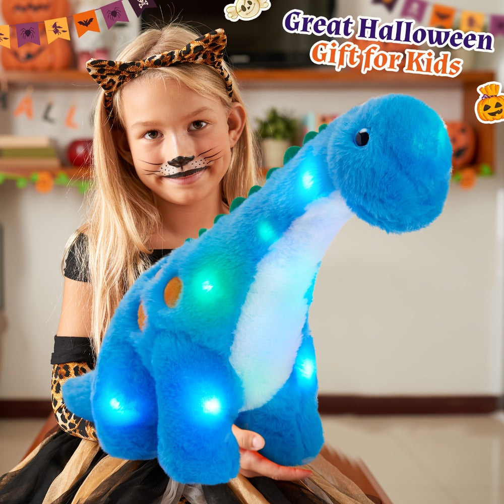 Dinosaur Stuffed Animal Plush Glowing Blue Dino with Music LED Light Up Soft Toy Glow in the Dark Birthday Gift for Kids Boys Girls Dinosaur Lovers for Home - product image 6