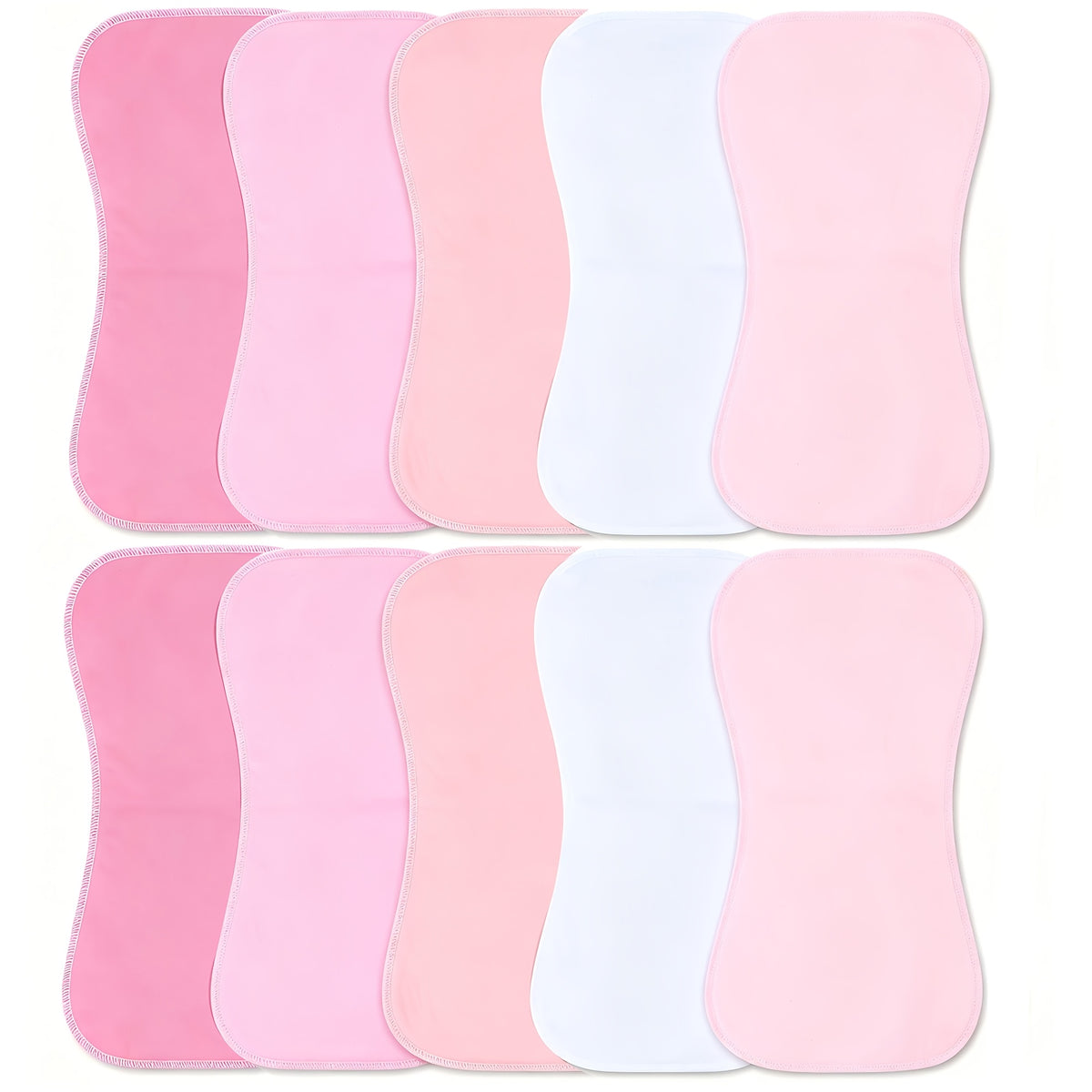 10-Pack Burp Cloths For Baby Boys and Girls - Baby Burp Cloth, Baby Washcloths, Burp Rags, Large Neutral Burp Clothes For Newborn - product image 10