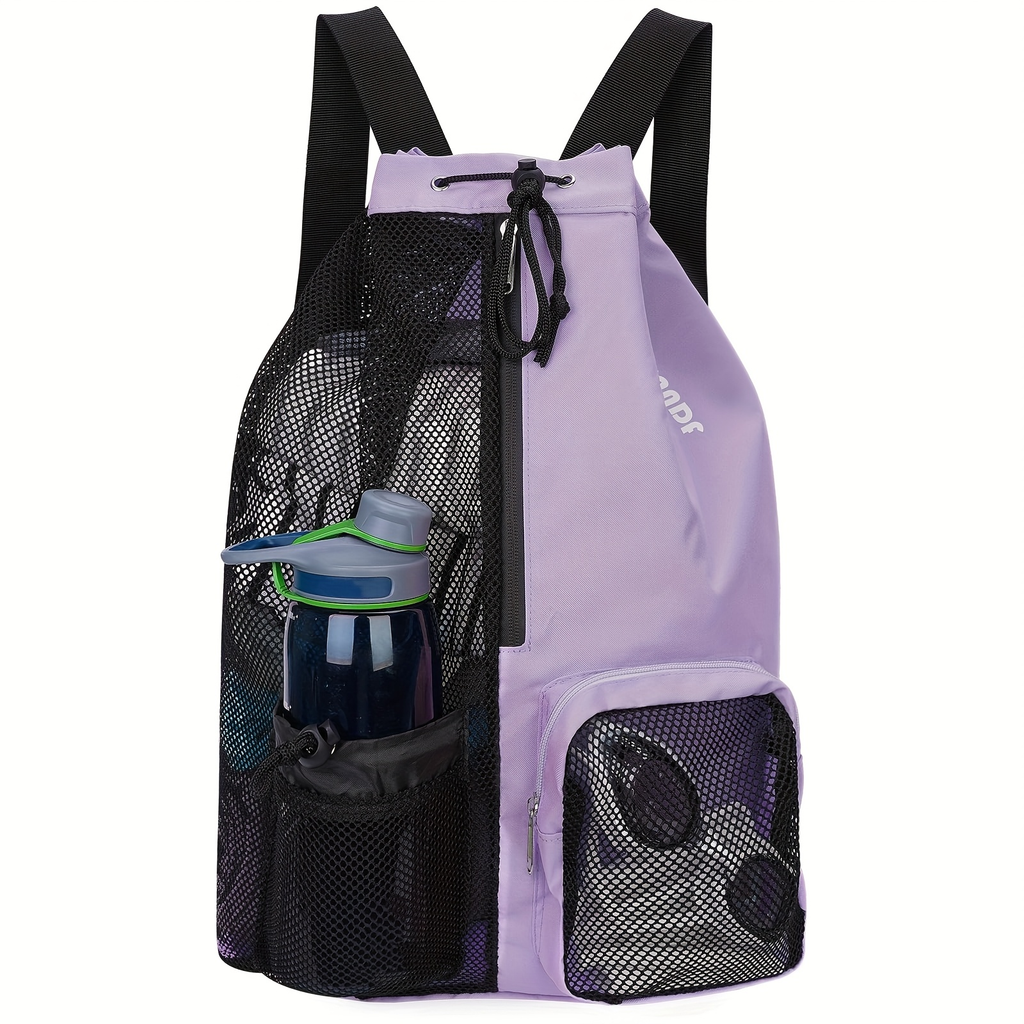 Quick-Dry Sports Backpack with Wet Pocket for Swimming, Gym & Beach, Lightweight Travel Bag for Women & Men, Adjustable Drawstring, 8 Colors – Mesh Drawstring Swim Bag