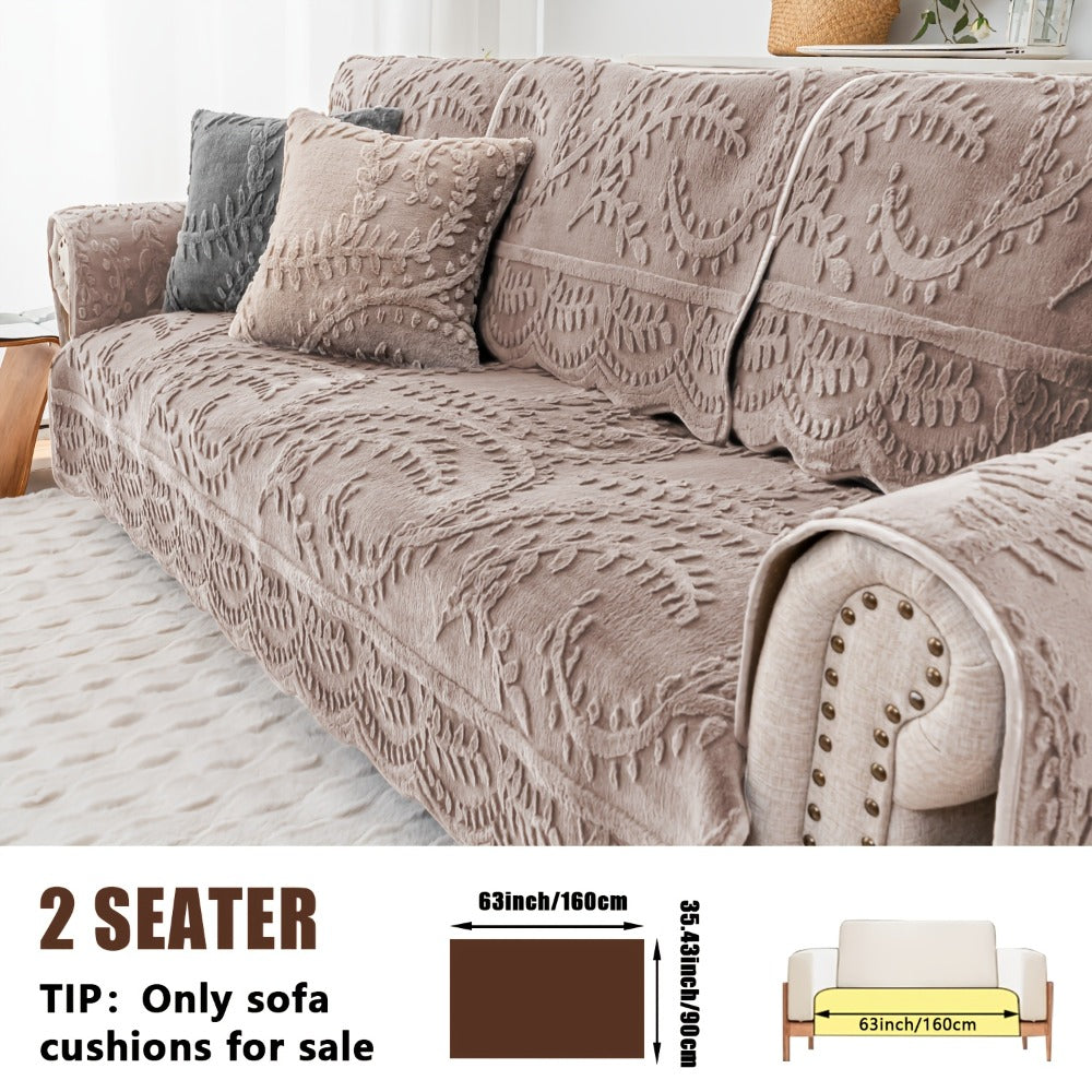 Faux Rabbit Fur Sofa Cover Thickened Quilted Plush Warm Non-Slip Machine Washable Pet Friendly Breathable Sofa Cushion for Living Room Bedroom Office - 2 3 Seater Large - product image 13