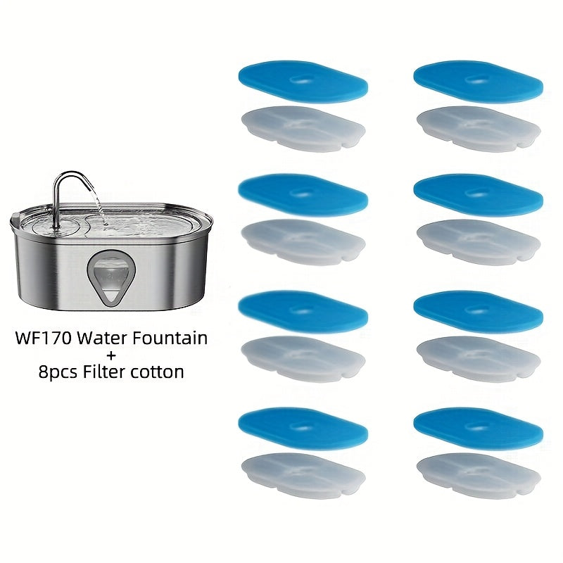 USB Automatic Cat & Dog Water Dispenser with Transparent Window, 2-in-1 Design, Multiple Sizes & Replacement Filters – Stainless Steel Pet Water Fountain - product image 3