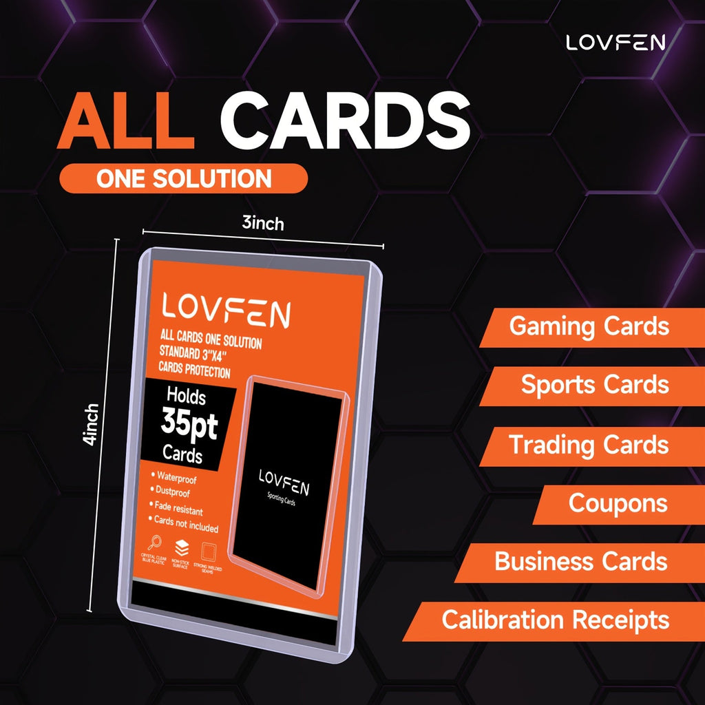 100/200/500/2000 Count Regular Top Loading Card Holders for Baseball Football Sports Trading Cards | Card Toploads & Sleeves 3x4 Hard Plastic Combo