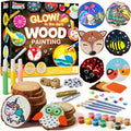 Kids Painting Kit Glow in the Dark – Birthday Christmas Easter Gift Boys Girls – Wood Slice Arts & Crafts Set Ages 6+ with 16 Wood Slices, Felt, Acrylic - product image 13