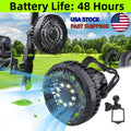 10400mAh Rechargeable, 48H Runtime, 360° Adjustable Head, 3-Speed Remote Control, USB & Type-C, Fits All Square Tube Frames, for Golf, Camping & Fishing | Portable Battery Golf Cart Fan with LED Lantern