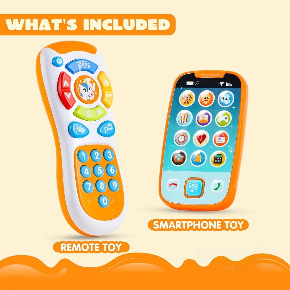 Pretend Play Phone with Music, Sound Effects & Learning Features, Gift for Infants Toddlers Boys Girls – Baby Smartphone & Remote Control Toy Set with Horse - product image 5