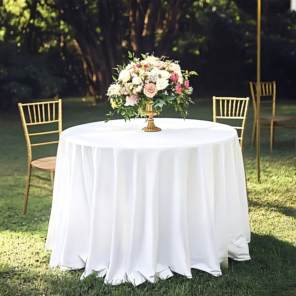 120 Inch Round Tablecloth Bulk Pack – Wrinkle-Free Table Cover for Wedding, Party, Christmas & Halloween, Black or White (6/12/18 Pack) - product image 12