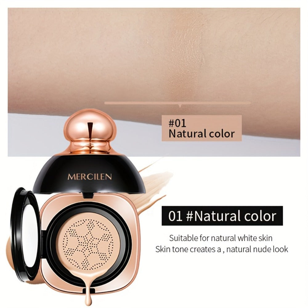 Air Cushion CC Cream Concealer Foundation MERCILEN Moisturizing Buildable Coverage Natural Dewy Finish – Hydrating Long-Lasting Face Makeup for Sensitive Skin Women All Skin Types - product image 4