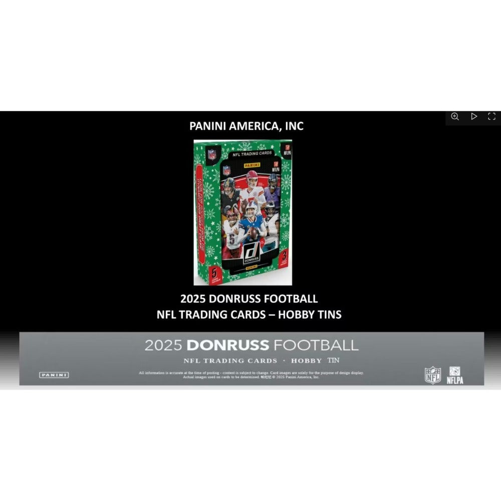 3 Exclusive Press Proof Purple Cards, 400-Card Base Set, Gridiron Kings & Rookie Hits for NFL Collectors – 2025 Panini Donruss Football Holiday Tin + Jumbo - product image 2