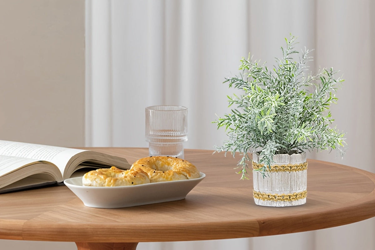 Fake Plants Artificial Plants Indoor 4-Pack Small Potted Greenery in Paper Pulp Pots | Faux Plants for Shelf Desk Home Office Farmhouse Bathroom Decor | Low-Maintenance Artificial  - product image 13