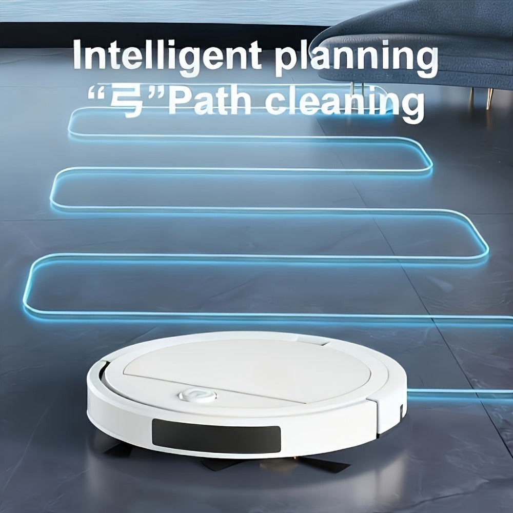 2000Pa Robot Vacuum Cleaner 150-Min Battery – Multifunctional Auto Floor Cleaner for Pet Hair, Dust & Paper Debris, Smart Robotic Vacuum for Hardwood, Tile & Carpet, Black & White - product image 4