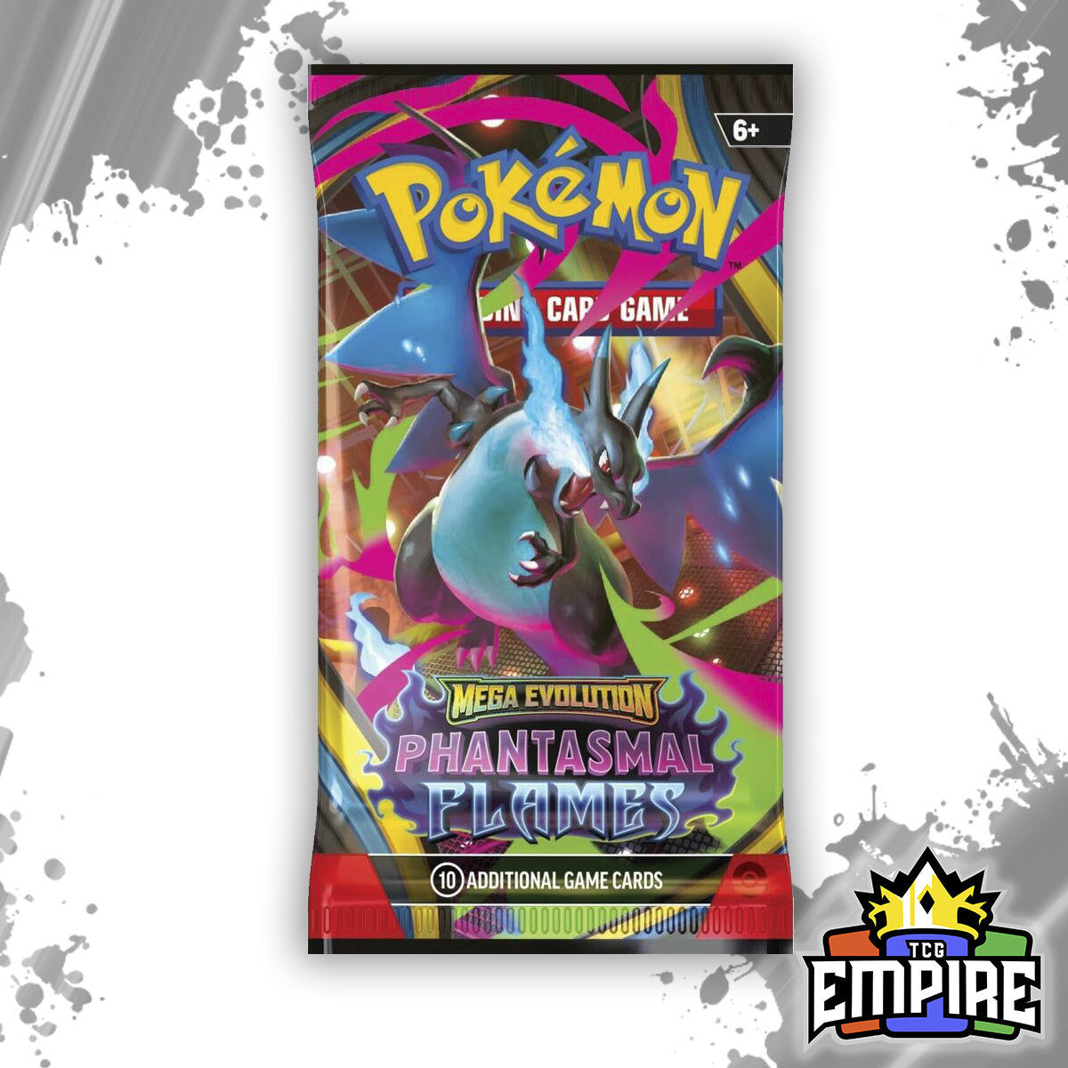 Phantasmal Flames Booster Pack – 10 Cards – Mega Charizard X ex Mega Gengar ex Mega Heracross ex – Collector Gift – Official TCG Mega Evolution Expansion - product image 2