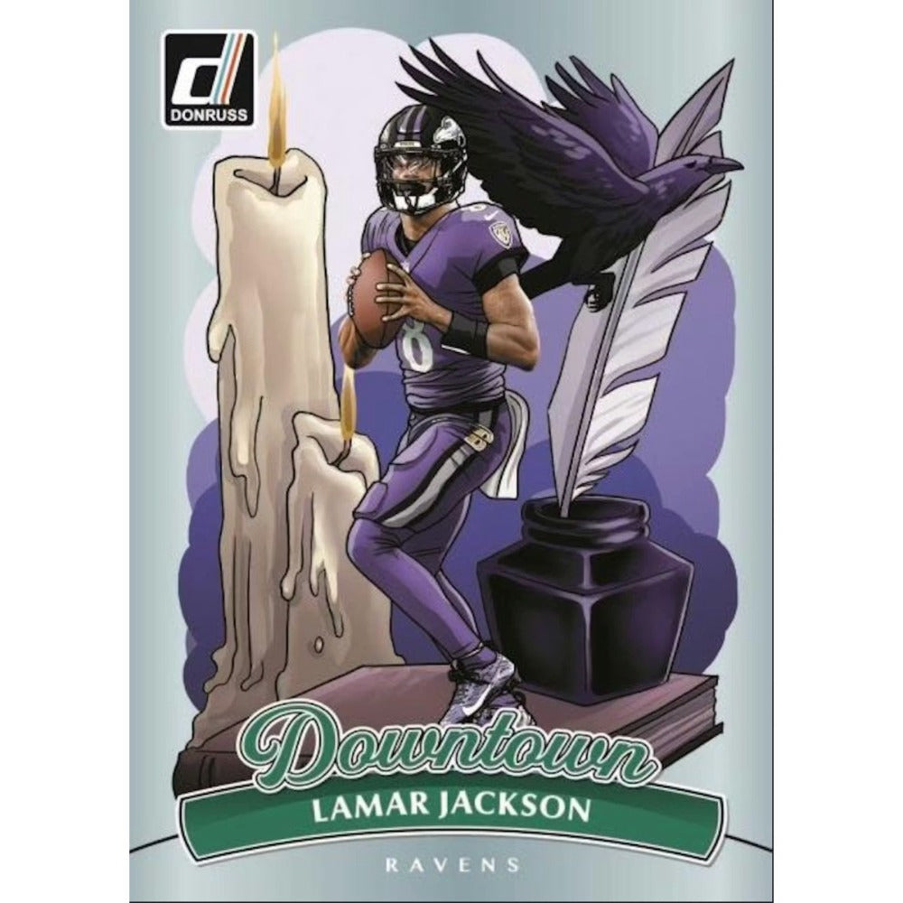 3 Exclusive Press Proof Purple Cards, 400-Card Base Set, Gridiron Kings & Rookie Hits for NFL Collectors – 2025 Panini Donruss Football Holiday Tin + Jumbo - product image 4
