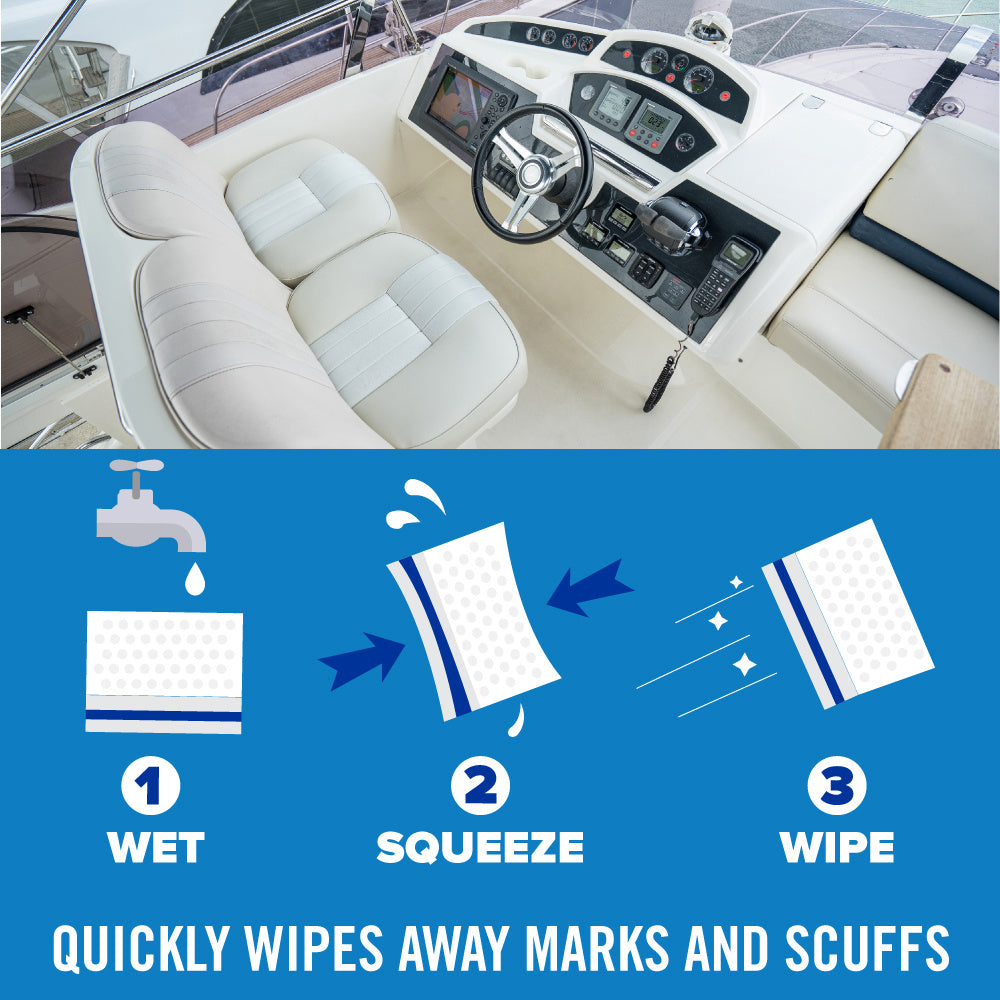 Boat Eraser Cleaning Sponge | Removes Scuffs, Dirt & Grease on Pontoon, Fishing & Jon Boats (3, 9 or 12 Pack) | No Bleach Magic Scrubber for Deck, Hull, Vinyl - product image 5