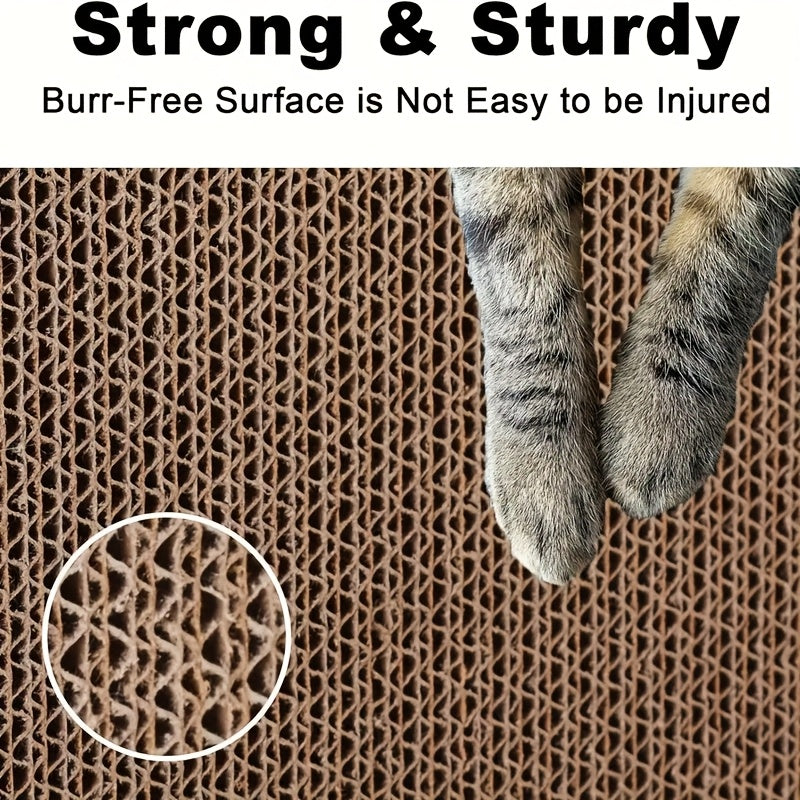 5-Layer Large Corrugated Cardboard Scratcher with Premium Texture, Replaceable Design for Indoor Cats & Kittens, Standard & Extra Large, Set of 5 – Cat - product image 4